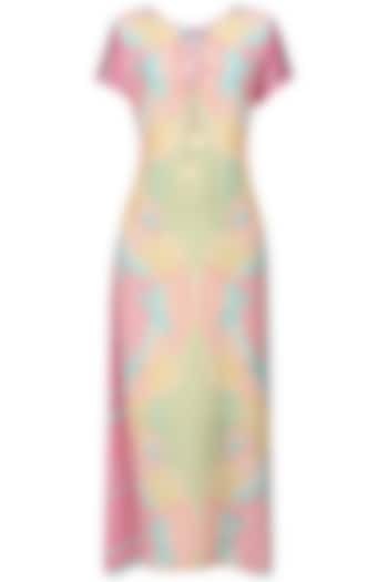 Yellow and pink floral print dress available only at Pernia's Pop Up Shop.