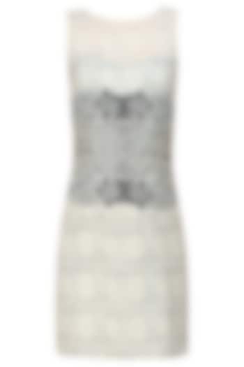 Ivory crochet lace and thread embroidered dress available only at Pernia's Pop Up Shop.