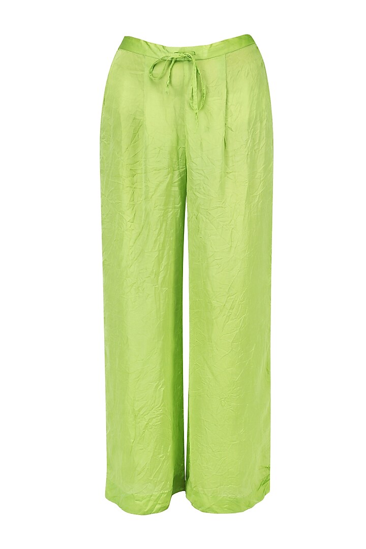 Fresh green embellished asymmetric top with pants available only at Pernia's Pop Up Shop.