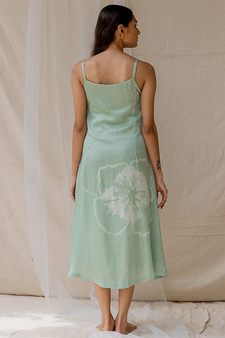 Mint Hand Painted Summer Dress by Nirjara at Pernia's Pop Up Shop
