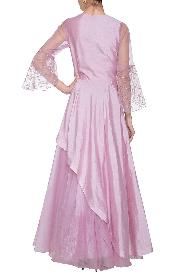 Lavender embroidered Wedding Anarkali gown by Shikha and Nitika at Pernia's Pop Up Shop