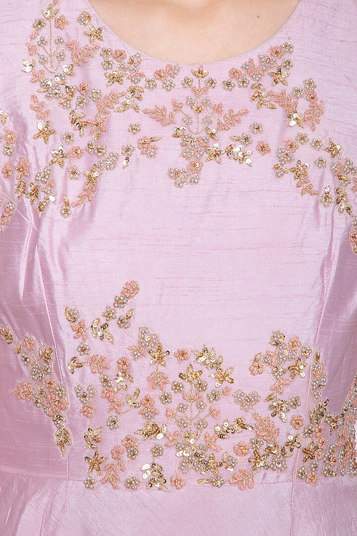 Lavender embroidered Wedding Anarkali gown by Shikha and Nitika at Pernia's Pop Up Shop