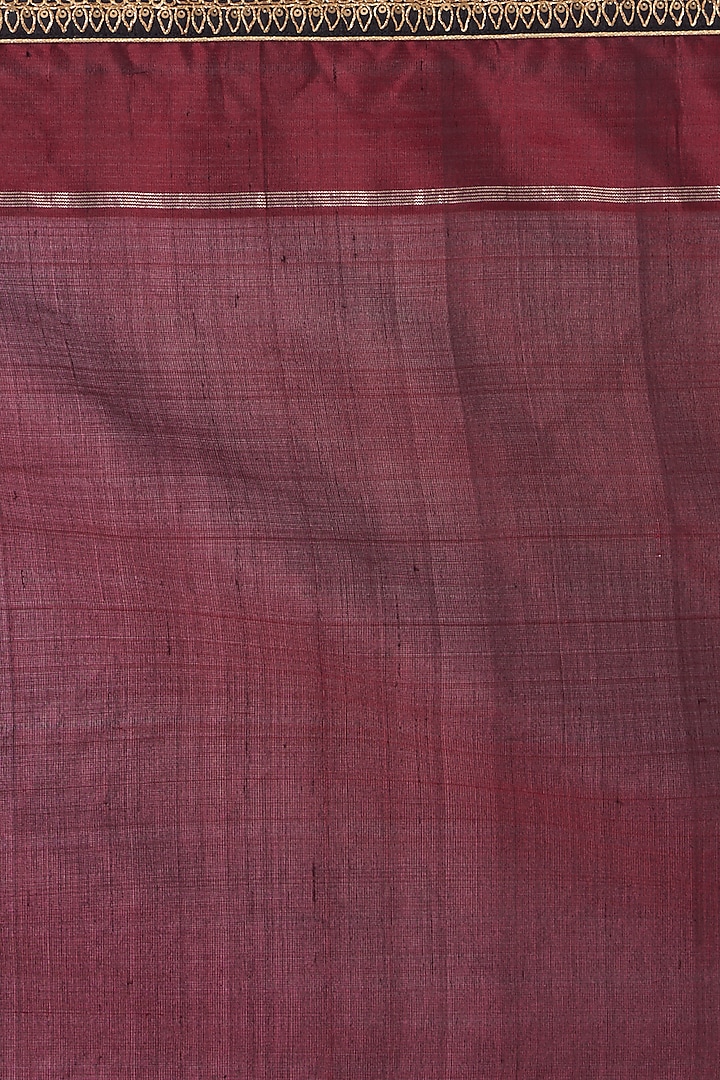 Black Hand Embroidered Kanjeevaram Wedding Saree by Naina Jain at Pernia's Pop Up Shop