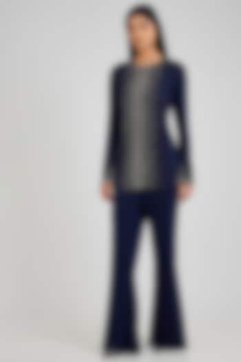 Navy Jersey Co-Ord Set by Namrata Joshipura at Pernia's Pop Up Shop