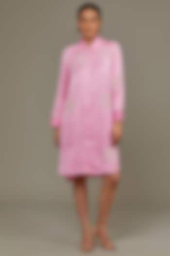 Light Pink Modal Linen Tunic by Namrata Joshipura