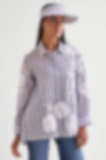 Blue Bell Linen Striped Shirt by Namrata Joshipura at Pernia's Pop Up Shop