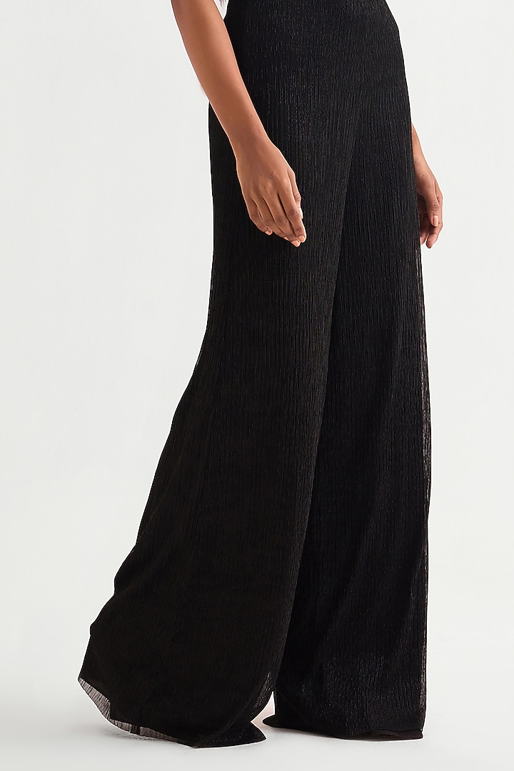 Black Shimmer Crepe Corset Jumpsuit by Namrata Joshipura at Pernia's Pop Up Shop