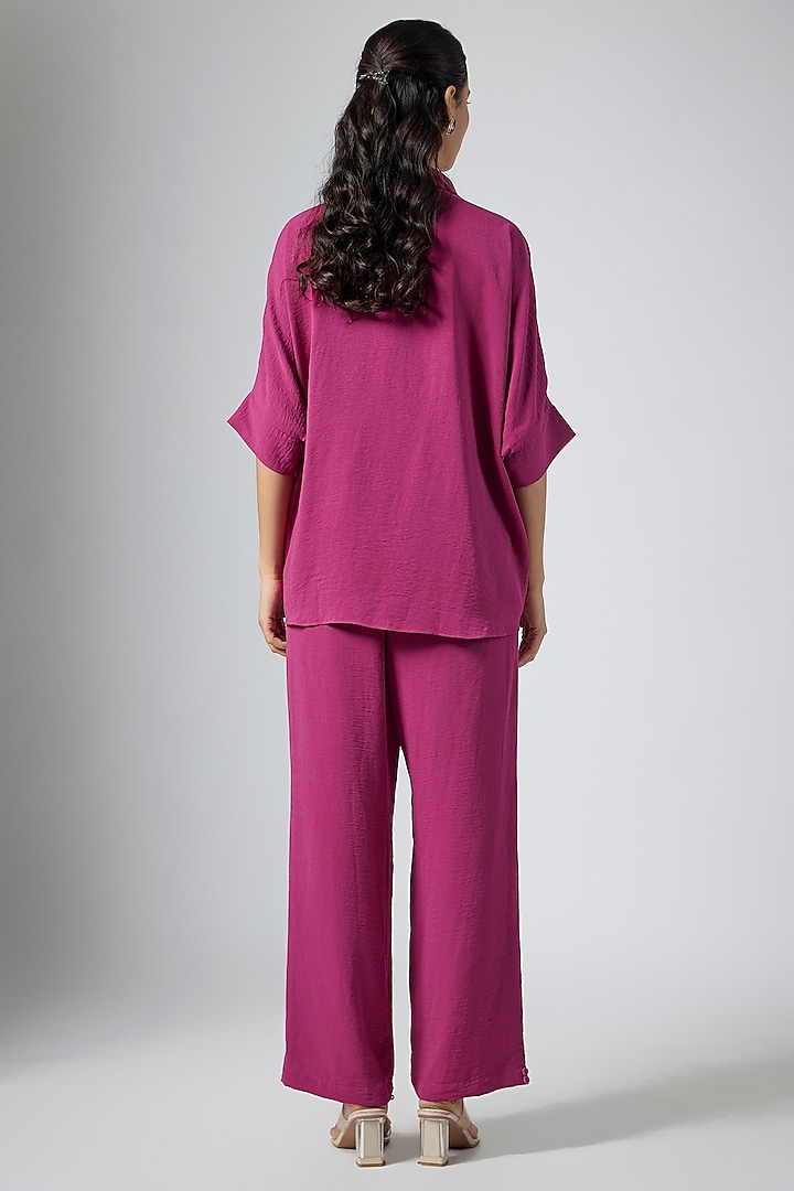 Magenta Amazon Fabric Co-Ord Set by Namrata Joshipura at Pernia's Pop Up Shop