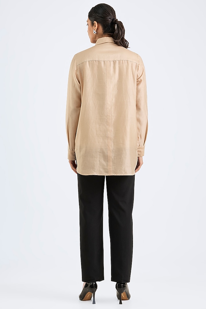 Sand Modal Linen Shirt by Namrata Joshipura at Pernia's Pop Up Shop