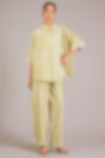 Mint Green Chanderi Silk Co-Ord Set by Namrata Joshipura at Pernia's Pop Up Shop