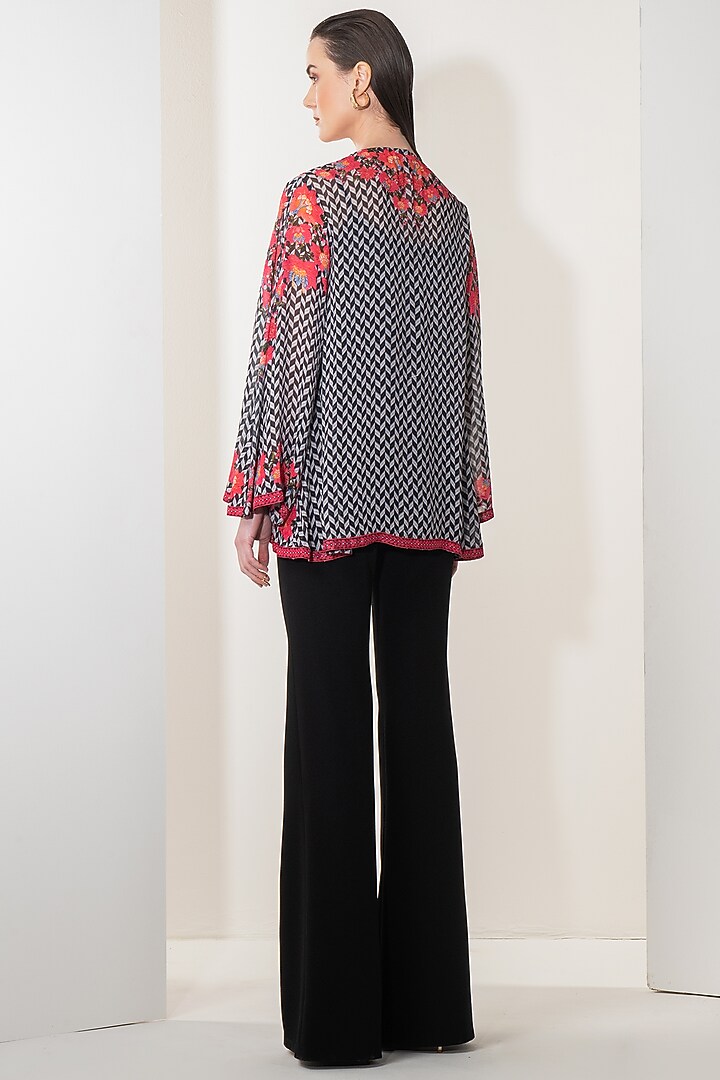 Black Layered Embellished Top by Namrata Joshipura at Pernia's Pop Up Shop