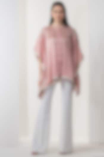 Dusty Pink Embellished Kaftan Top by Namrata Joshipura at Pernia's Pop Up Shop