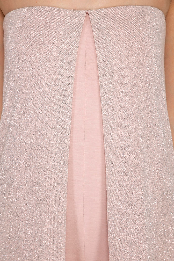 Muted Pink Shimmery Layered Jumpsuit by Namrata Joshipura at Pernia's Pop Up Shop
