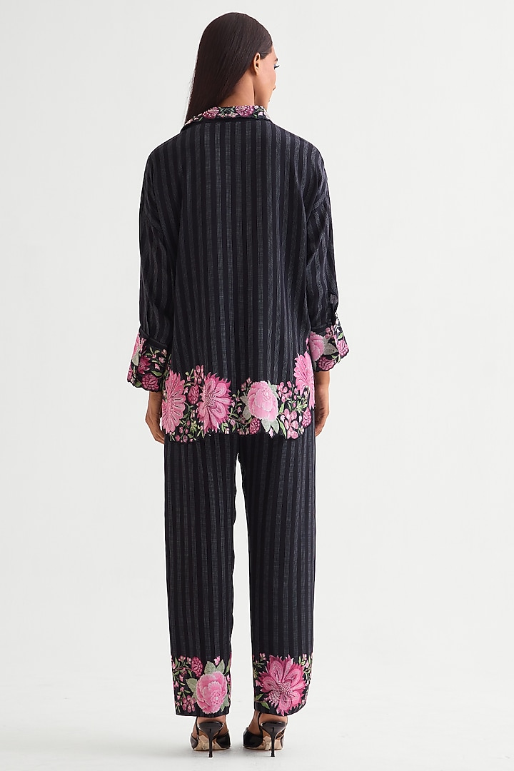 Black Crepe Co-Ord Set by Namrata Joshipura at Pernia's Pop Up Shop