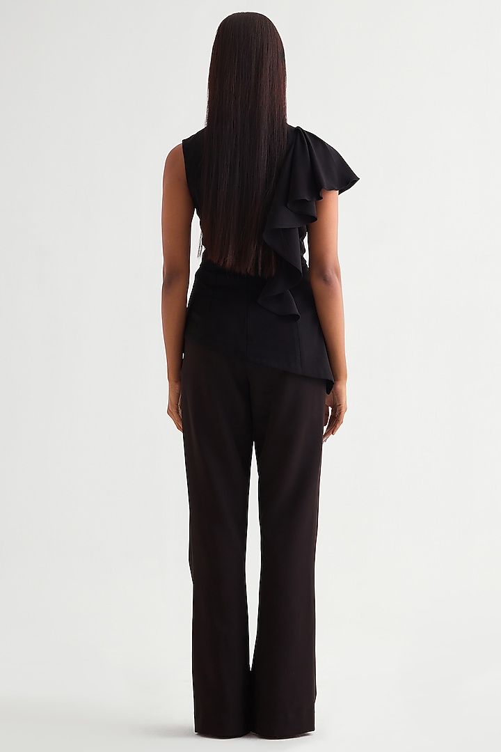 Black Banana Crepe Co-Ord Set by Namrata Joshipura at Pernia's Pop Up Shop