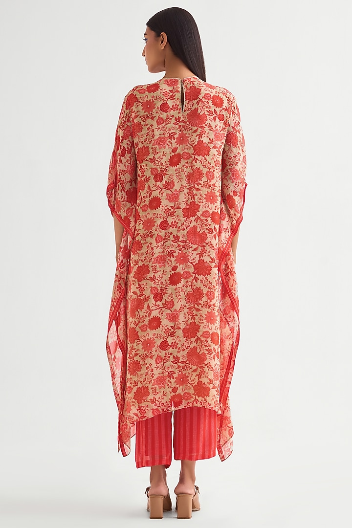 Beige Georgette Kaftan Set by Namrata Joshipura at Pernia's Pop Up Shop