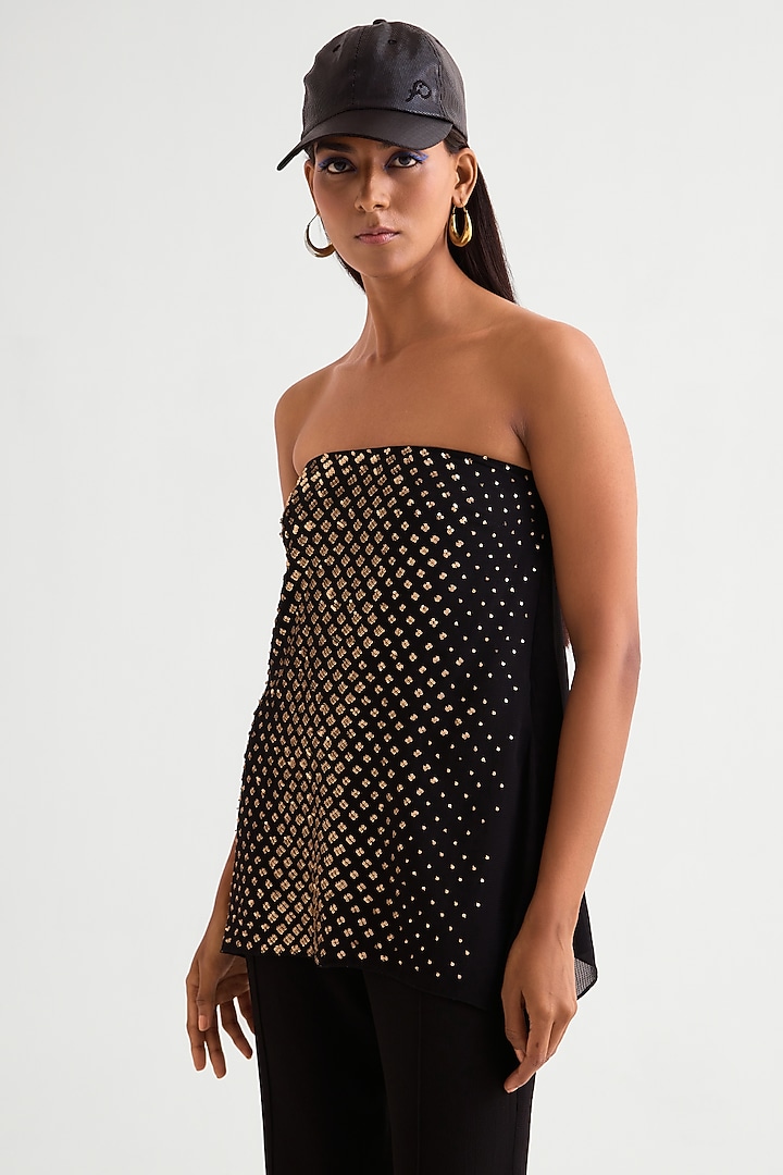 Black Georgette Co-Ord Set by Namrata Joshipura at Pernia's Pop Up Shop