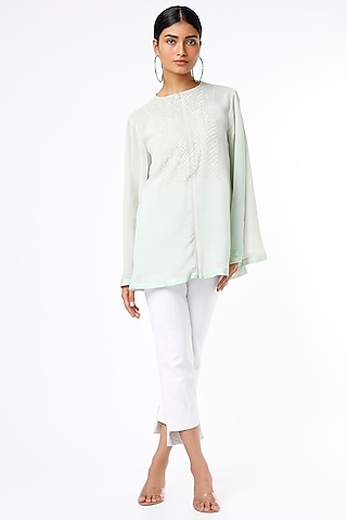 Mint Georgette Tunic With Inner by Namrata Joshipura