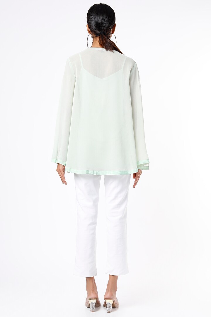 Mint Georgette Tunic With Inner by Namrata Joshipura at Pernia's Pop Up Shop