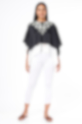 Black Embellished Kaftan Top by Namrata Joshipura at Pernia's Pop Up Shop