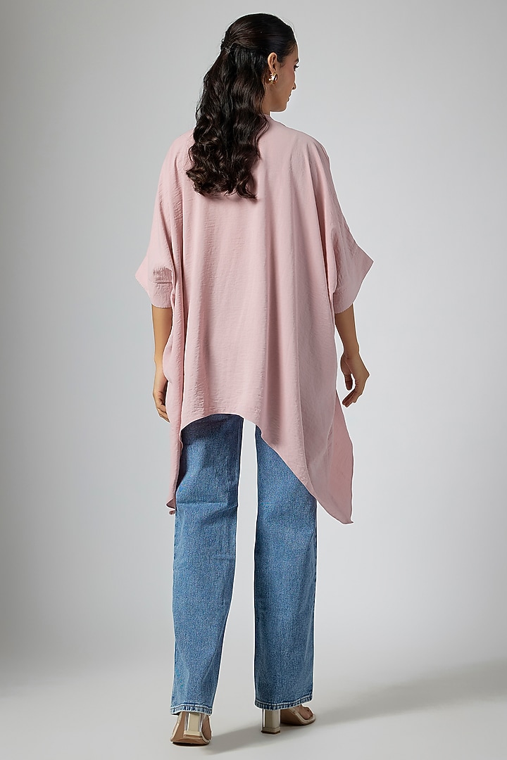Blush Pink Georgette Tunic by Namrata Joshipura at Pernia's Pop Up Shop