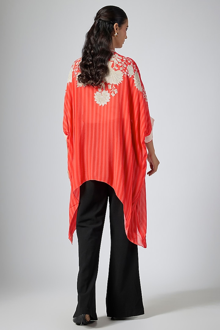 Red Georgette Tunic by Namrata Joshipura at Pernia's Pop Up Shop