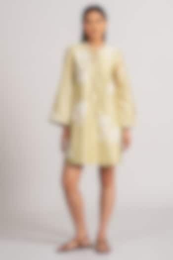 Mint Green Chanderi Silk Mini Cocktail Dress by Namrata Joshipura at Pernia's Pop Up Shop