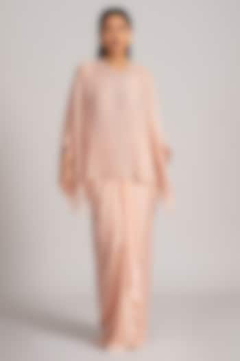 Blush Pink Georgette Kaftan Set by Namrata Joshipura at Pernia's Pop Up Shop