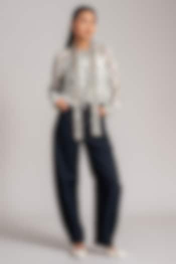 Ivory Georgette Top by Namrata Joshipura at Pernia's Pop Up Shop