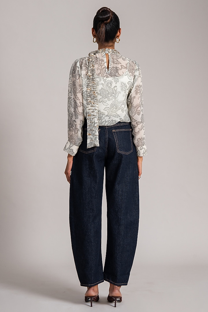 Ivory Georgette Top by Namrata Joshipura at Pernia's Pop Up Shop