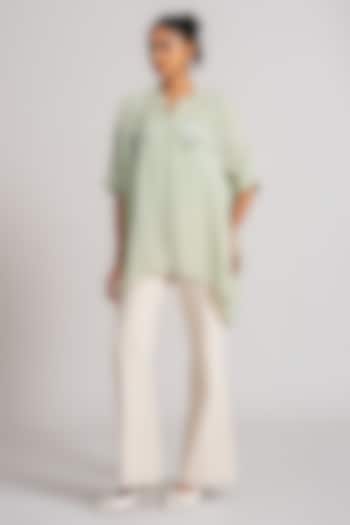 Mint Green Georgette Tunic by Namrata Joshipura at Pernia's Pop Up Shop
