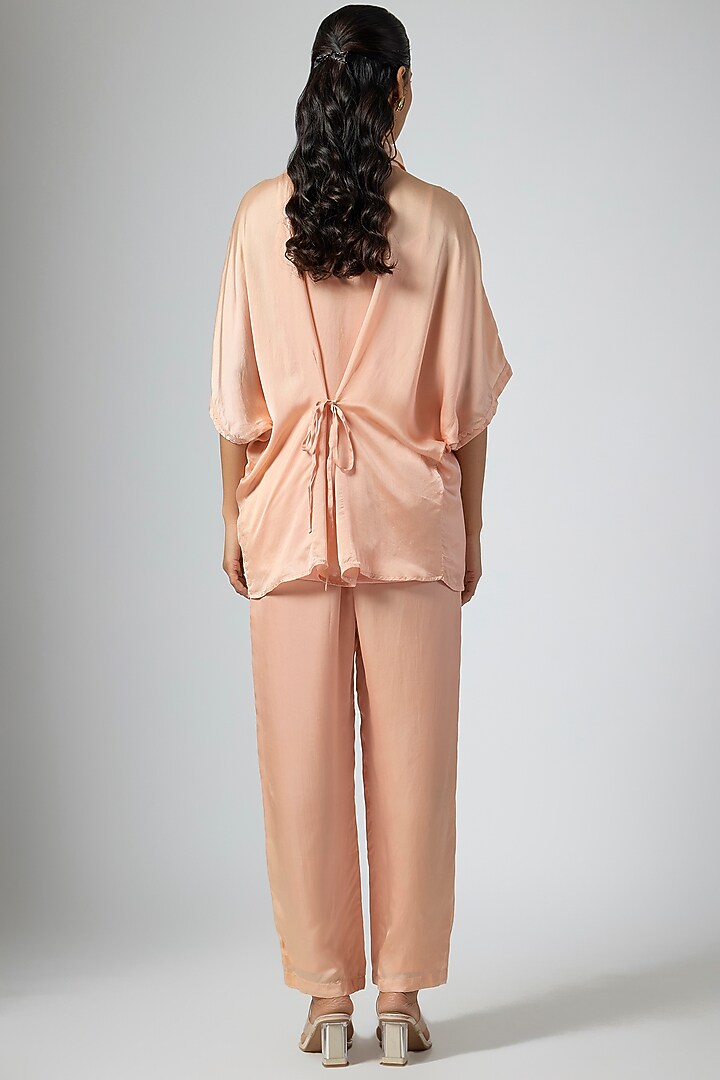 Blush Pink Chanderi Co-Ord Set by Namrata Joshipura at Pernia's Pop Up Shop
