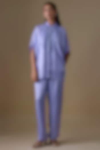 Lavender Satin Co-Ord Set by Namrata Joshipura at Pernia's Pop Up Shop