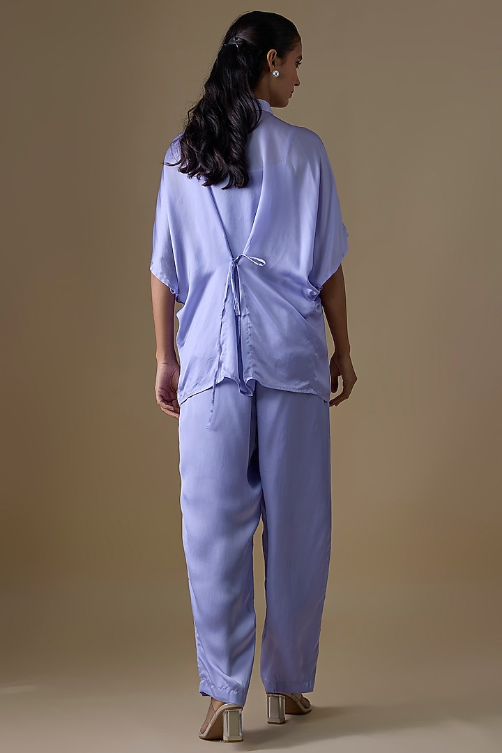 Lavender Satin Co-Ord Set by Namrata Joshipura at Pernia's Pop Up Shop