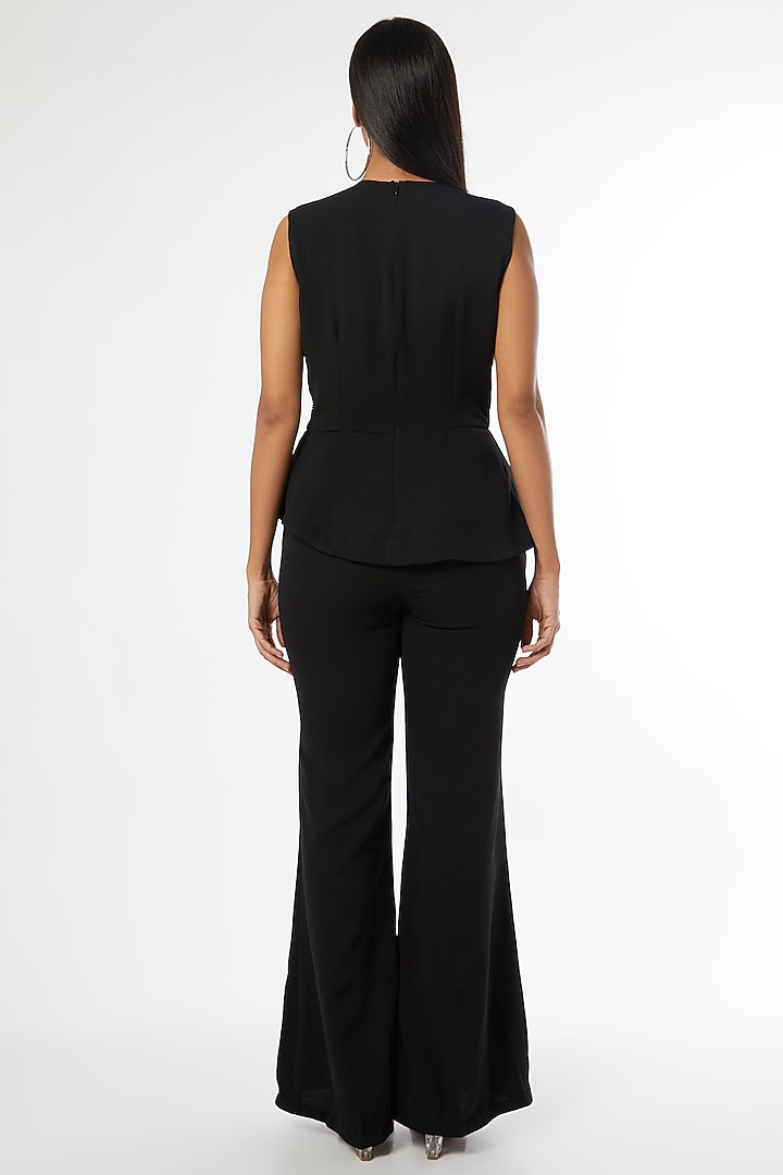 Black Shimmer & Georgette Co-Ord Set by Namrata Joshipura at Pernia's Pop Up Shop
