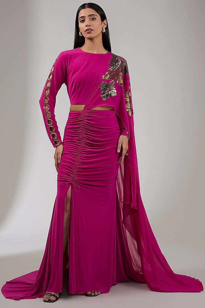 Ruby Rush Jersey Skirt Set by Namrata Joshipura at Pernia's Pop Up Shop