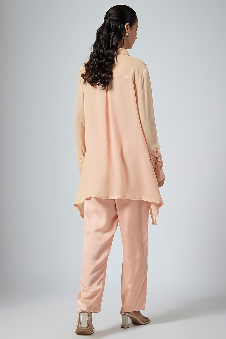 Blush Pink Georgette Tunic by Namrata Joshipura at Pernia's Pop Up Shop