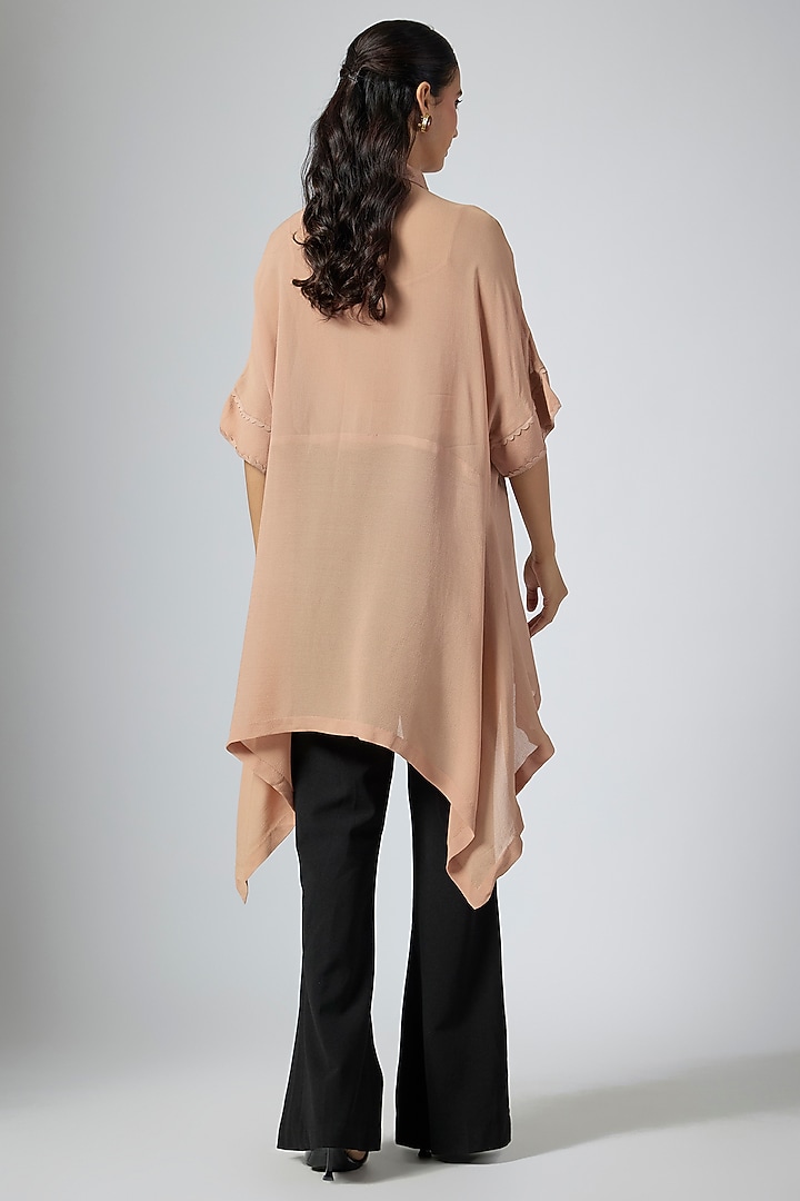 Mocha Brown Georgette Tunic by Namrata Joshipura at Pernia's Pop Up Shop