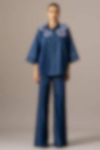 Blue Denim Co-Ord Set by Namrata Joshipura at Pernia's Pop Up Shop