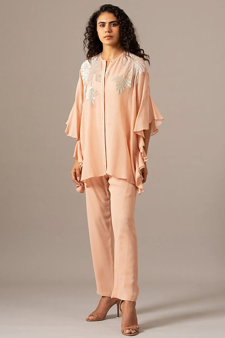 Blush Georgette Co-Ord Set by Namrata Joshipura at Pernia's Pop Up Shop
