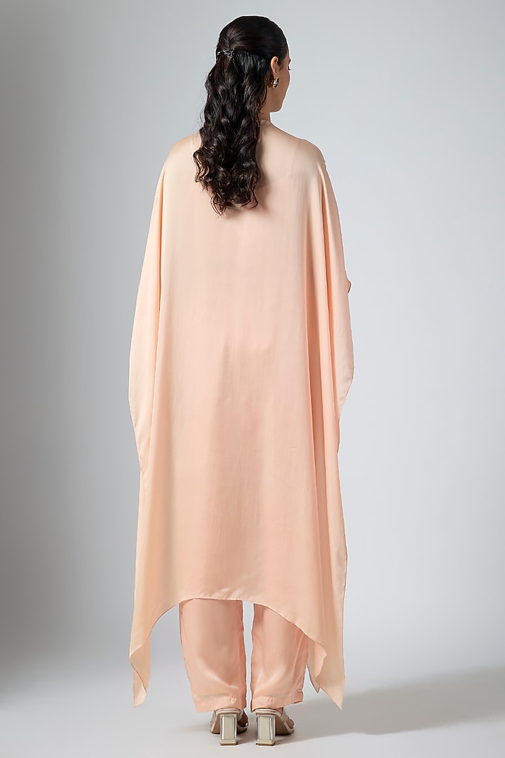 Blush Pink Cupro Kaftan Set by Namrata Joshipura at Pernia's Pop Up Shop