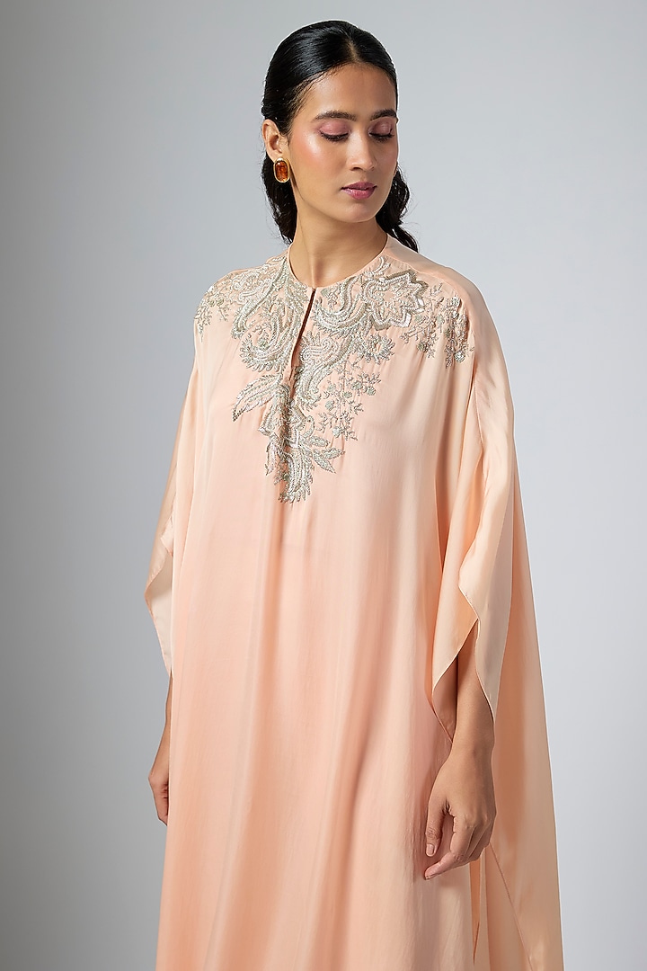 Blush Pink Cupro Kaftan Set by Namrata Joshipura at Pernia's Pop Up Shop
