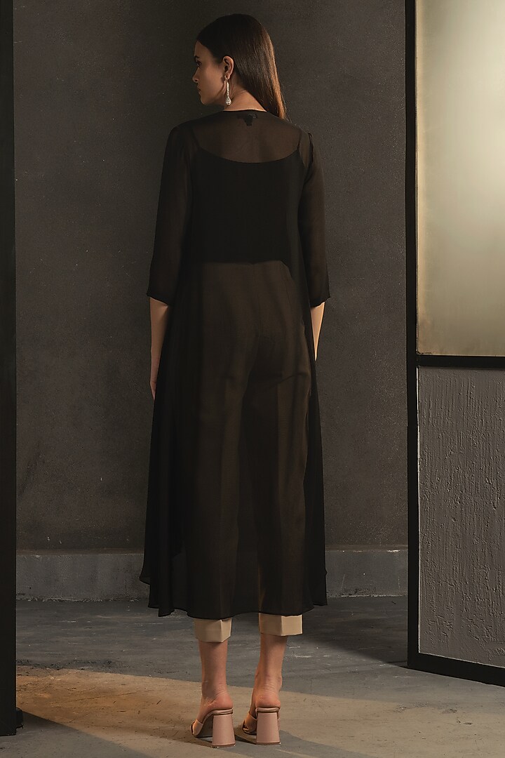 Black Hand Embroidered Top by Namrata Joshipura at Pernia's Pop Up Shop