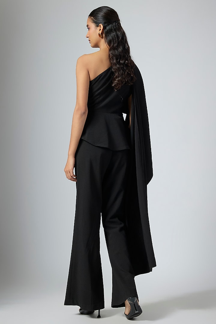 Black Banana Crepe Co-Ord Set by Namrata Joshipura at Pernia's Pop Up Shop