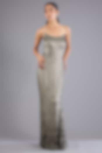 Black Viscose Georgette Long Wedding Gown by Namrata Joshipura at Pernia's Pop Up Shop