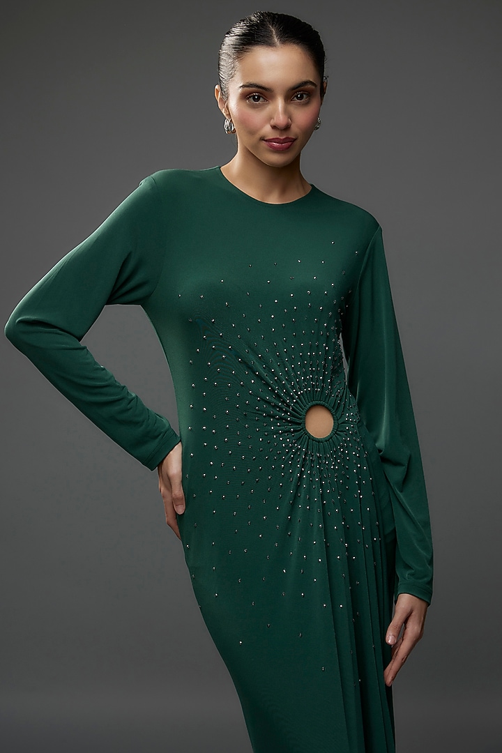 jennifer lopez iconic green dress Jessica Angel 2604 Fitted Long Formal Evening Prom Dress