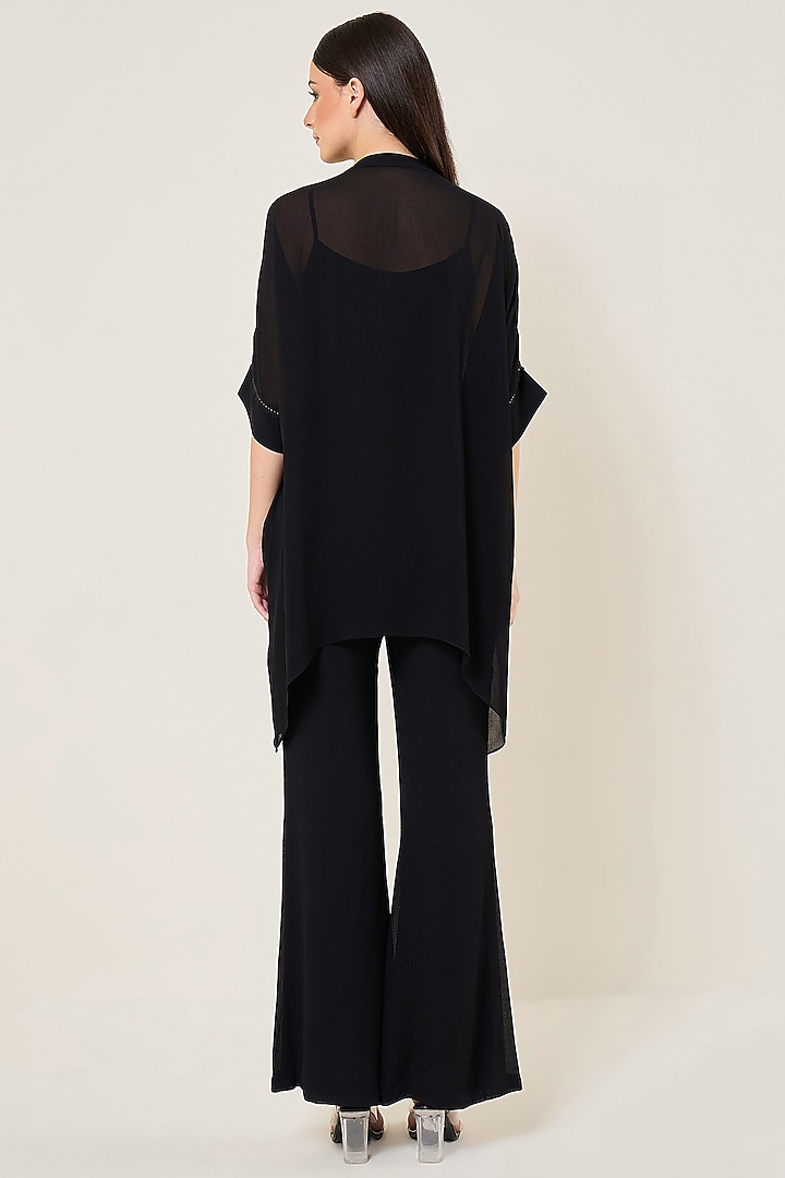 Black Georgette Tunic by Namrata Joshipura at Pernia's Pop Up Shop