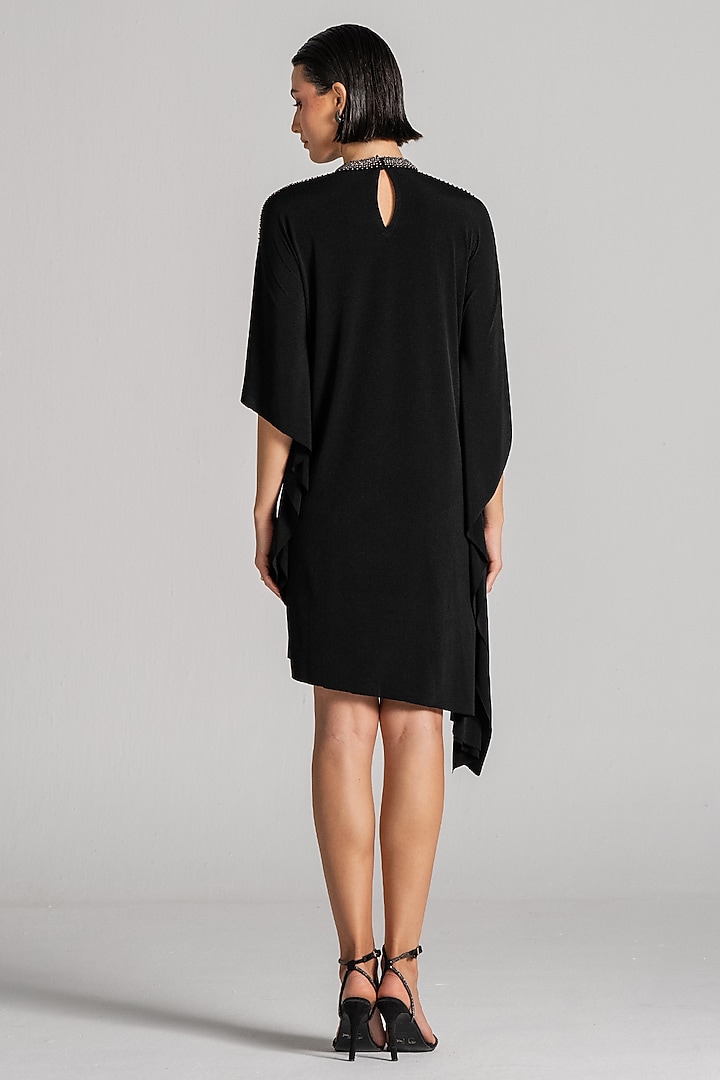 Black Jersey Cocktail Dress by Namrata Joshipura at Pernia's Pop Up Shop
