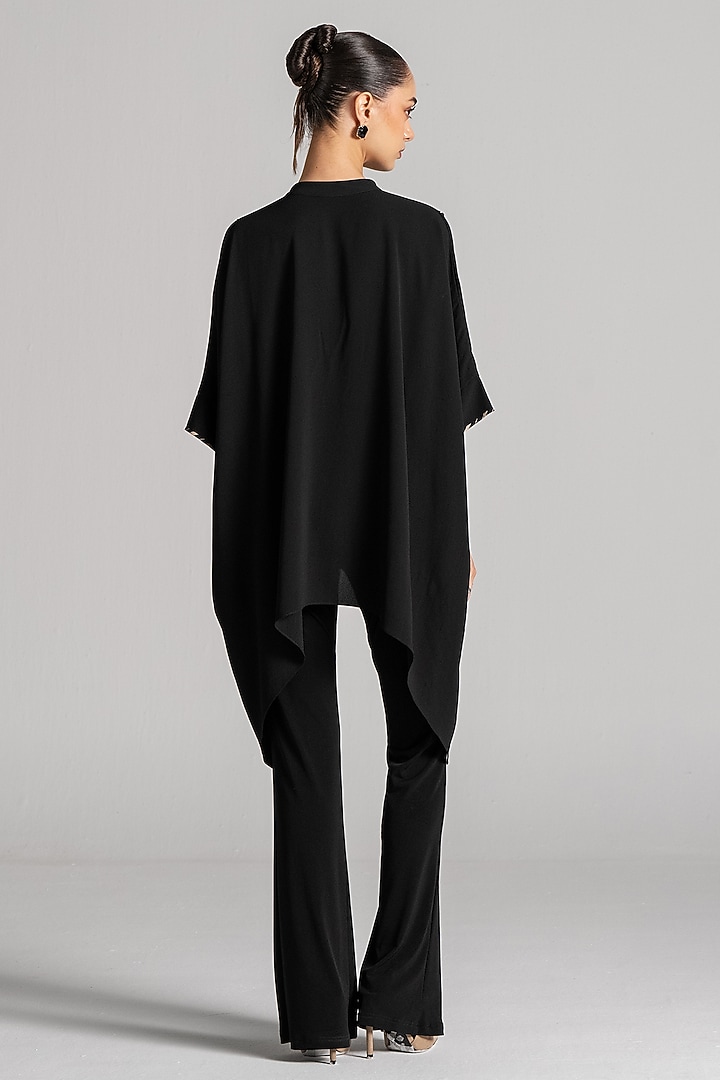 Black Crepe Handkerchief Tunic by Namrata Joshipura at Pernia's Pop Up Shop