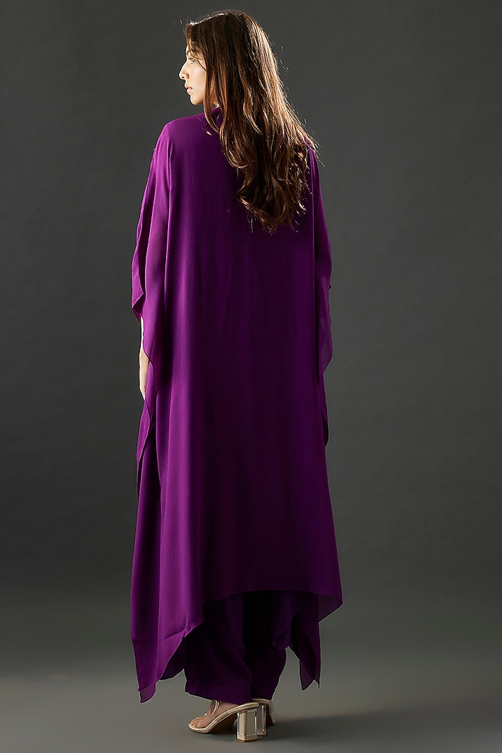 Purple Georgette Kaftan Set by Namrata Joshipura at Pernia's Pop Up Shop